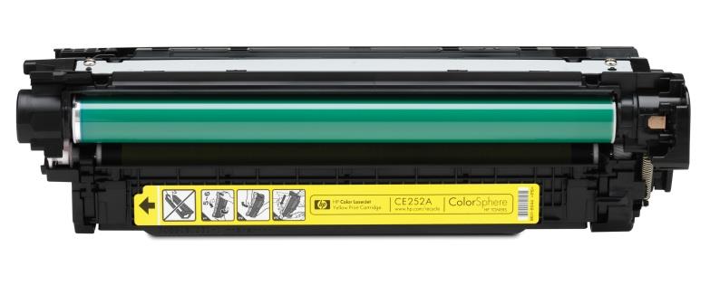 766504 HP CE252A Toner HP CLJ CM3525/3530 CE252A gul kap. 7000 sider ved 5%